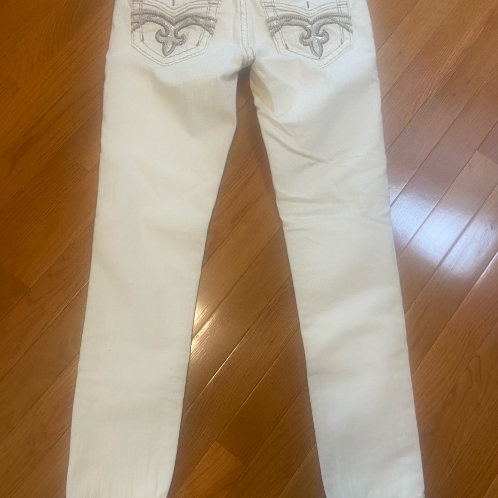 Rock Revival White Skinny Jeans Crisp Denim